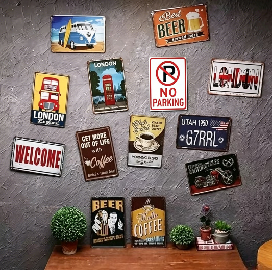 Cats and Wine Vintage Metal Si - đánh giá và giá Beer Wine Gin