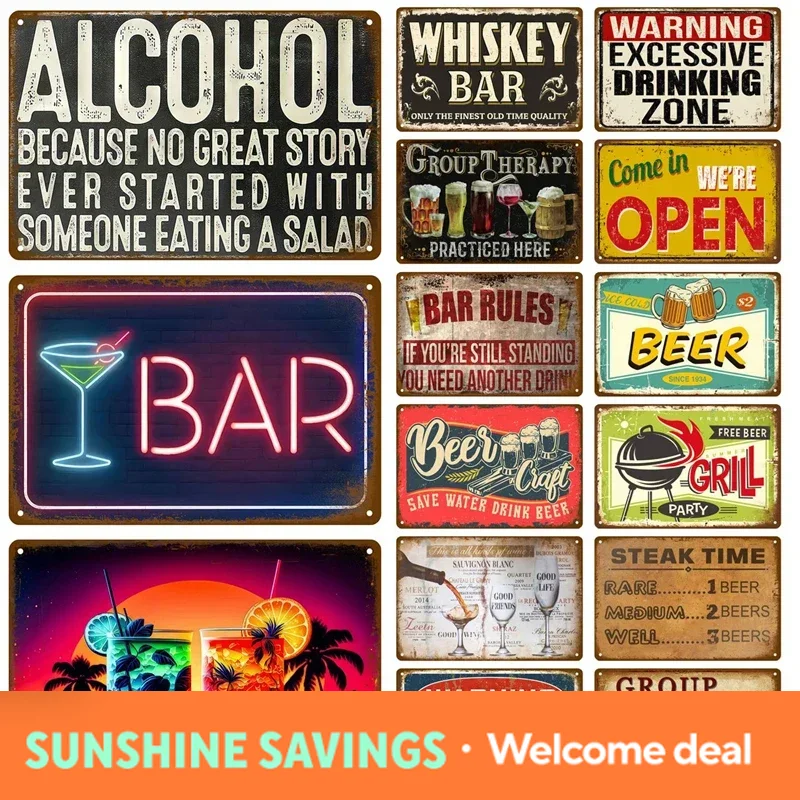 Metal Sign Whiskey Wine Alcoho - đánh giá và giá Wine Beer Brand