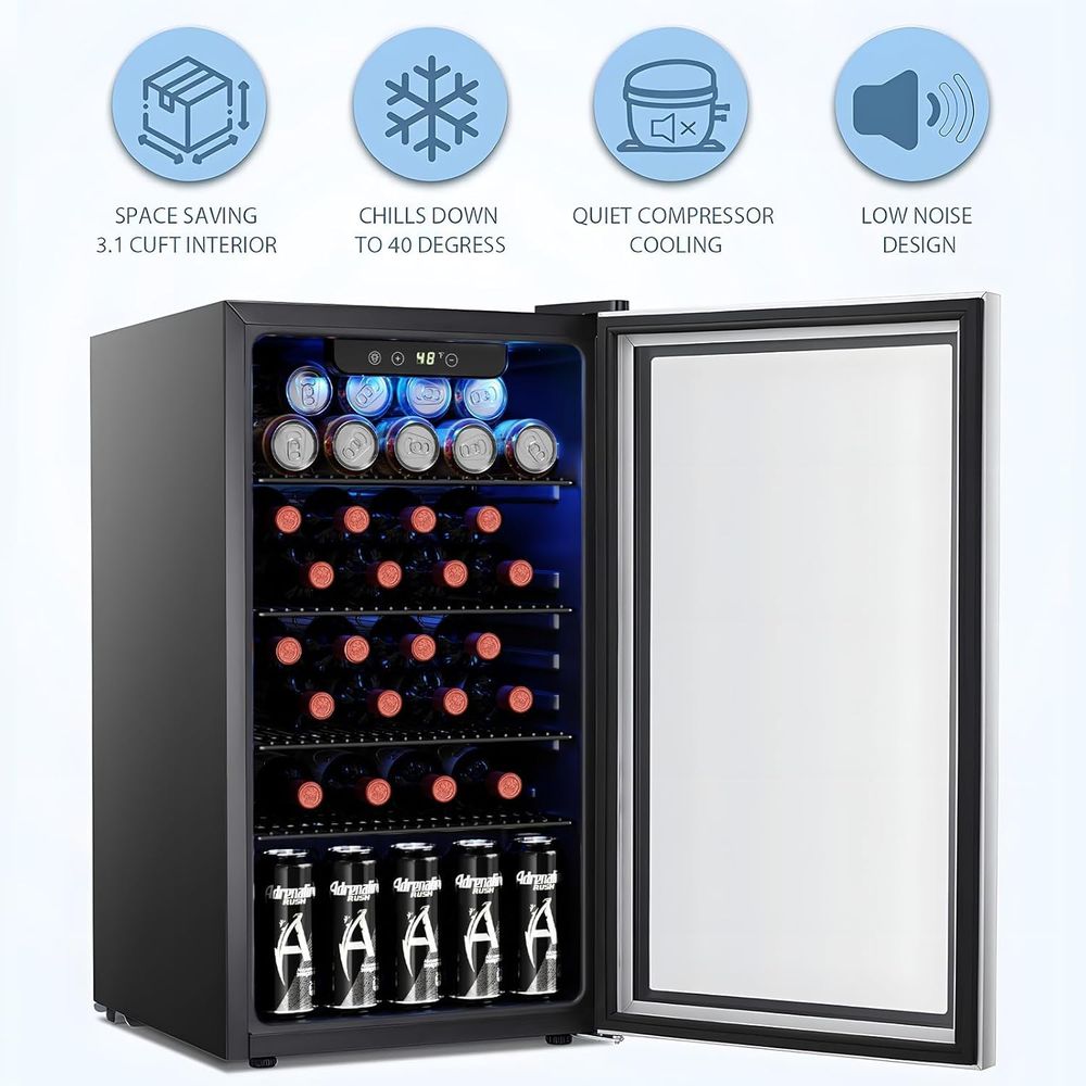 26 Bottle 130 Can Wine Cooler  - đánh giá và giá Wine Beer Mini Fridge