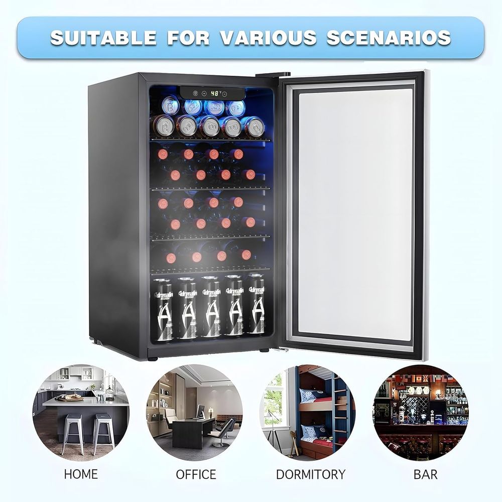 26 Bottle 130 Can Wine Cooler  - đánh giá và giá Wine Beer Mini Fridge