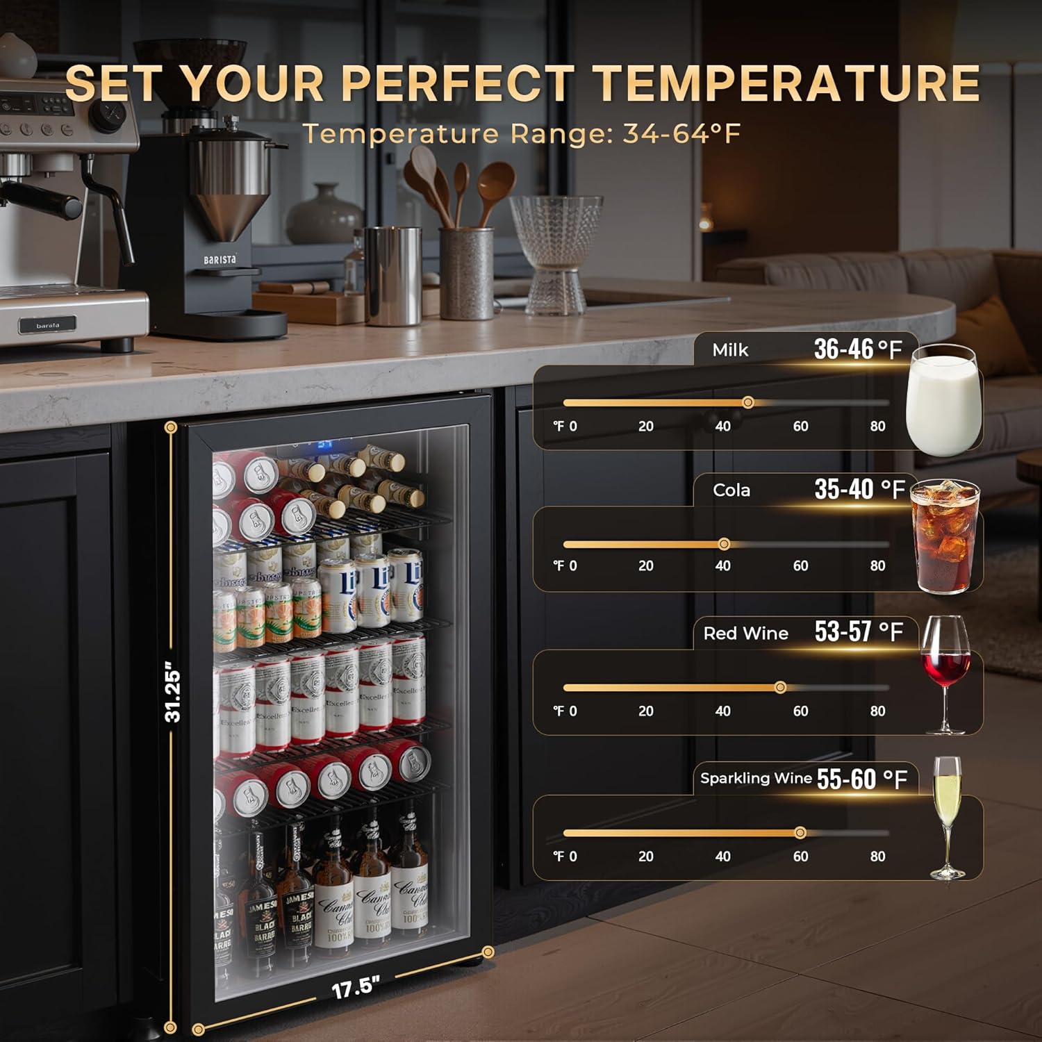 130 Can Beverage Refrigerator, - đánh giá và giá Wine Beer Mini Fridge