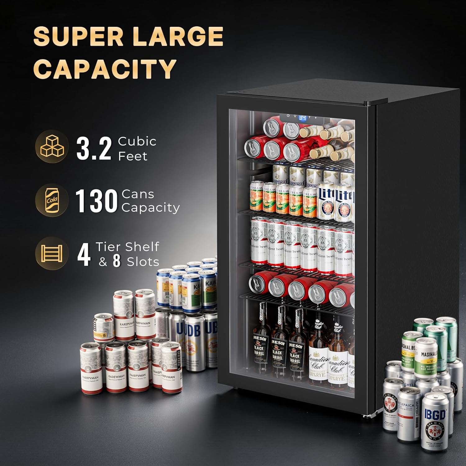 130 Can Beverage Refrigerator, - đánh giá và giá Wine Beer Mini Fridge