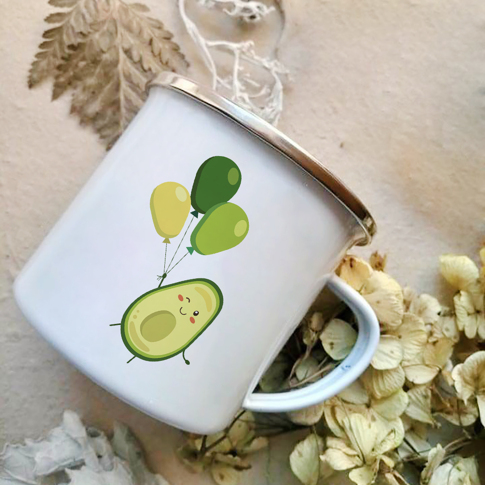 Cartoon Avocado Print Enamel C - đánh giá và giá Wine Beer Best