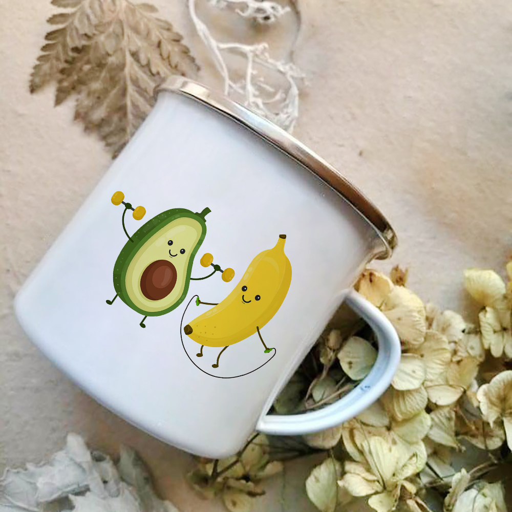 Cartoon Avocado Print Enamel C - đánh giá và giá Wine Beer Best