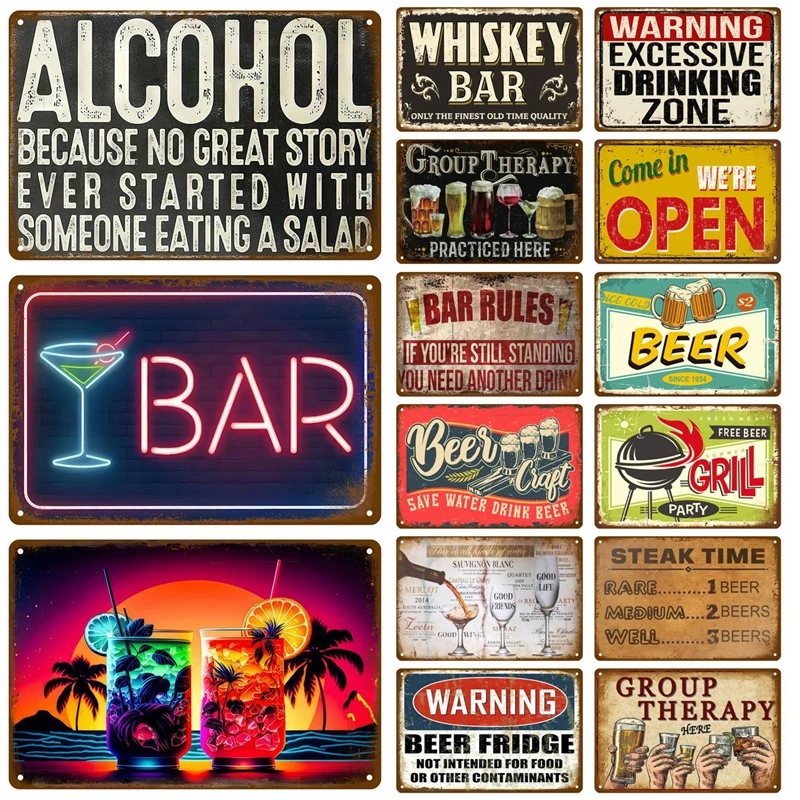 Metal Sign Whiskey Wine Alcoho - đánh giá và giá Wine Beer Brand