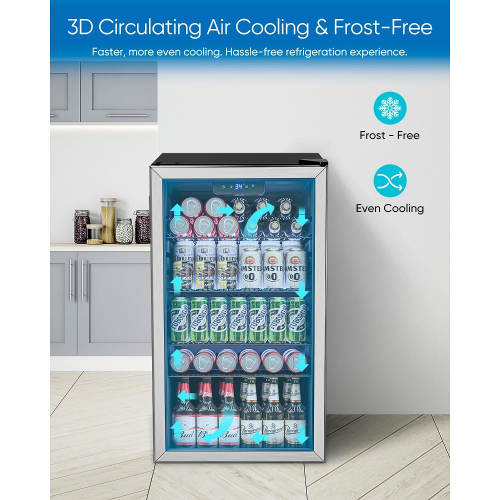 3.2 Cu.Ft Mini Fridge with Gla - đánh giá và giá Wine Beer Mini Fridge