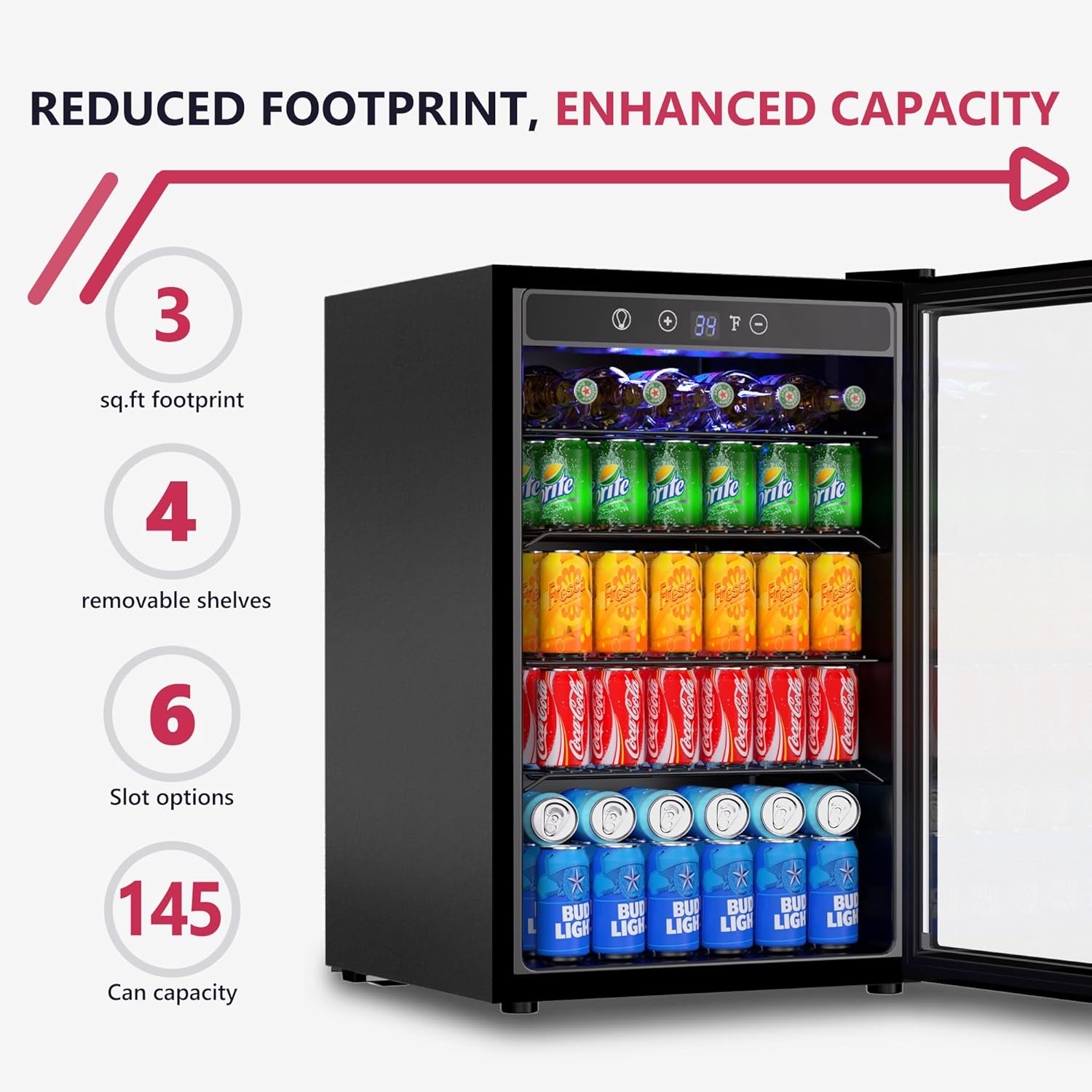 4.5 Cu.ft Beverage Cooler, 145 - đánh giá và giá Wine Beer Mini Fridge