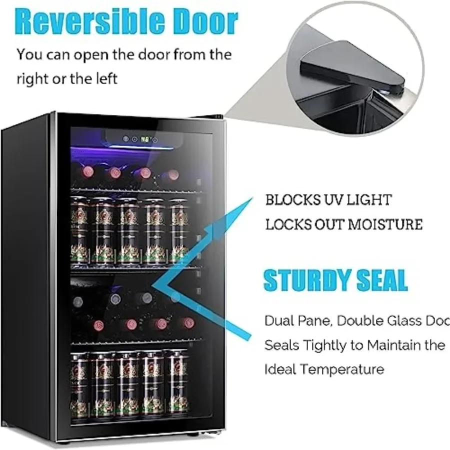 26 Bottle 130 Can Wine Cooler/ - đánh giá và giá Wine Beer Mini Fridge
