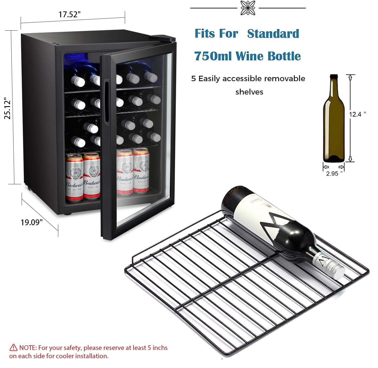 16 Bottle Wine Cooler/Cabinet  - đánh giá và giá Wine Beer Mini Fridge